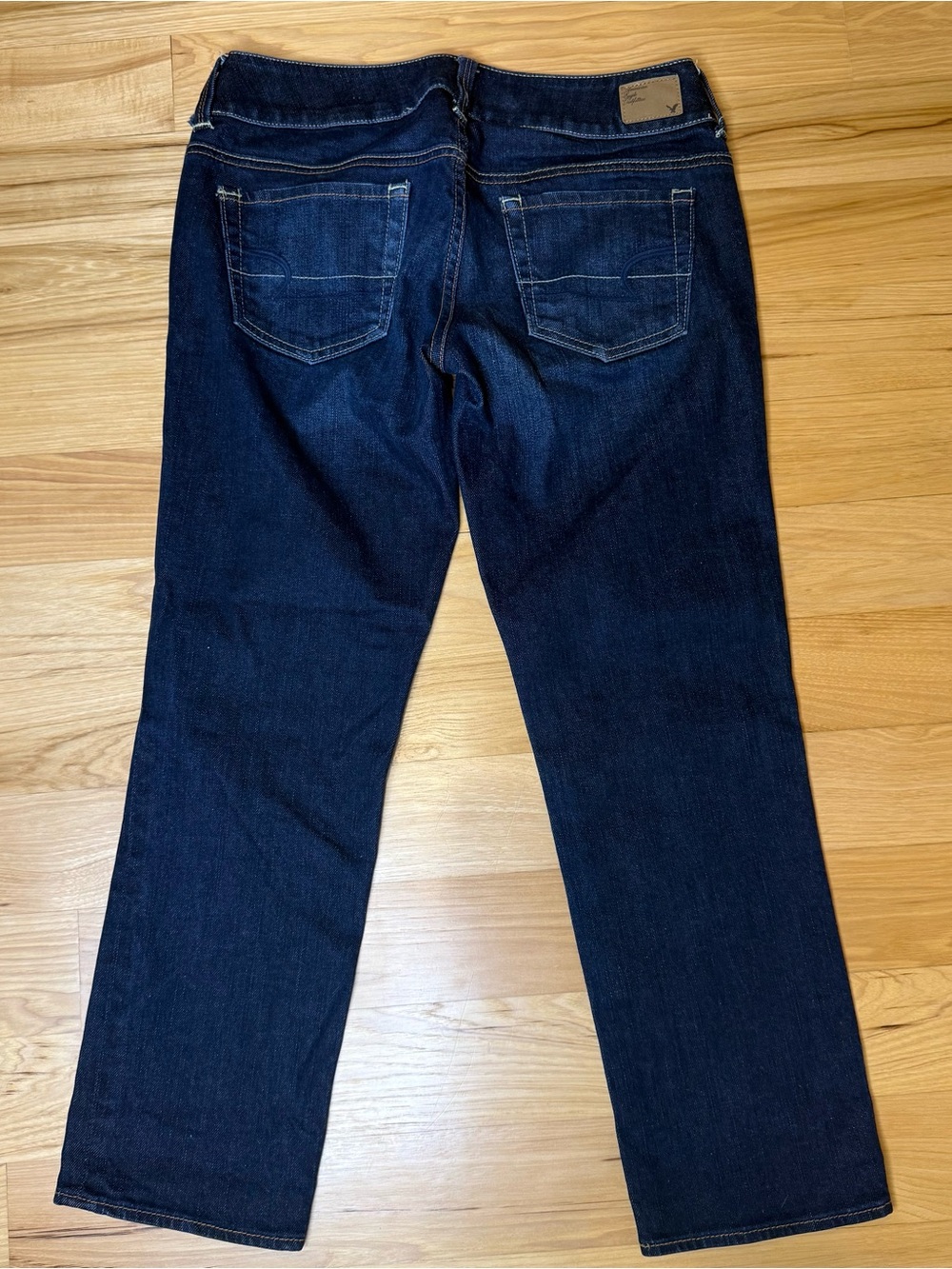 American Eagle Outfitters Women’s Dark Blue Straight crop Jeans - Picture 6 of 10